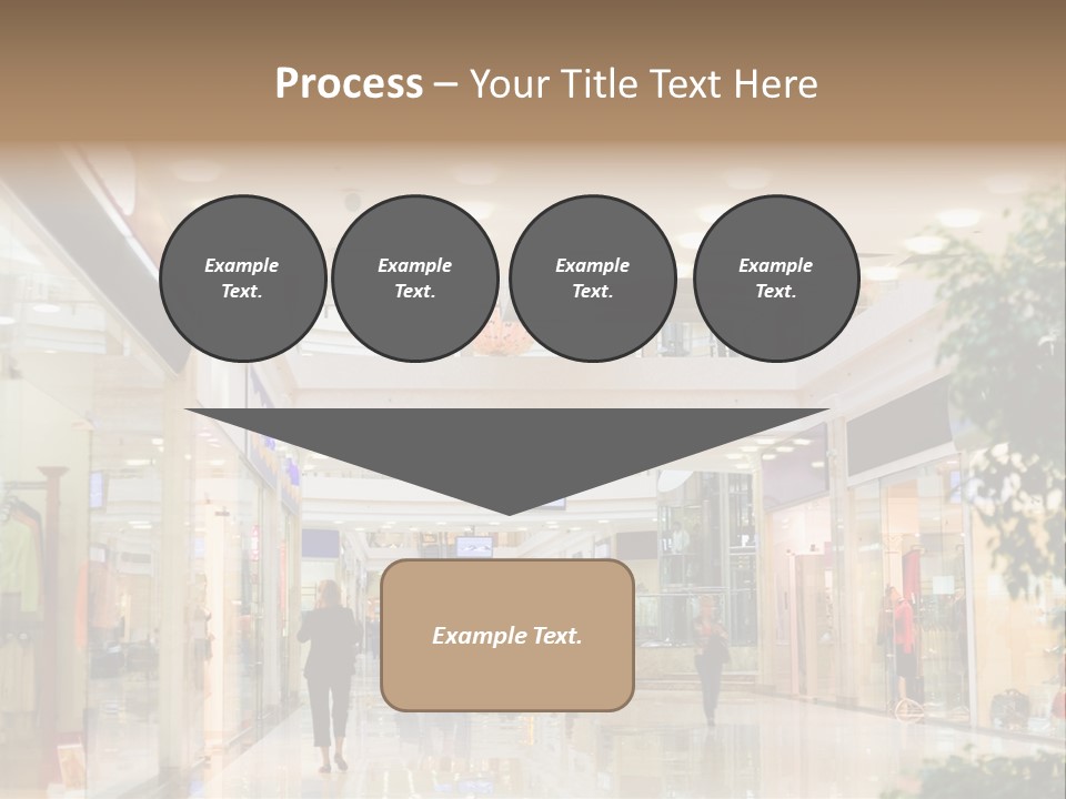 A Person Walking Through A Shopping Mall With A Sign That Says Name Of Presentation PowerPoint Template