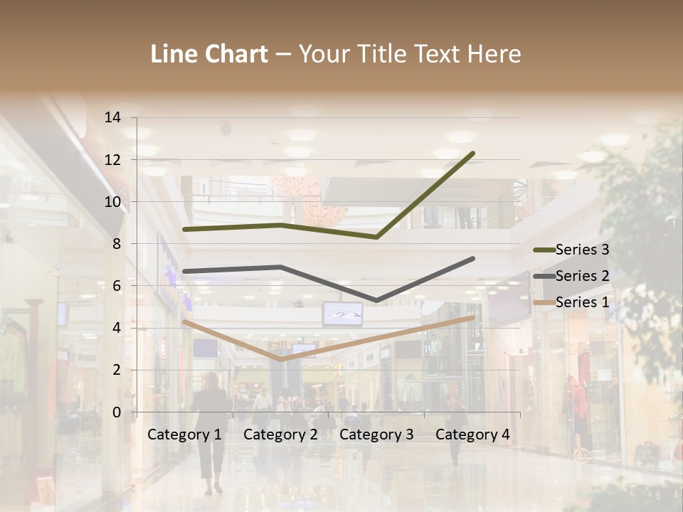 A Person Walking Through A Shopping Mall With A Sign That Says Name Of Presentation PowerPoint Template