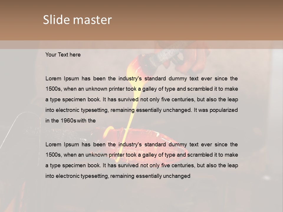 Glass Blower Forming A Piece Of Decorative Glass. (Murano, Italy) PowerPoint Template