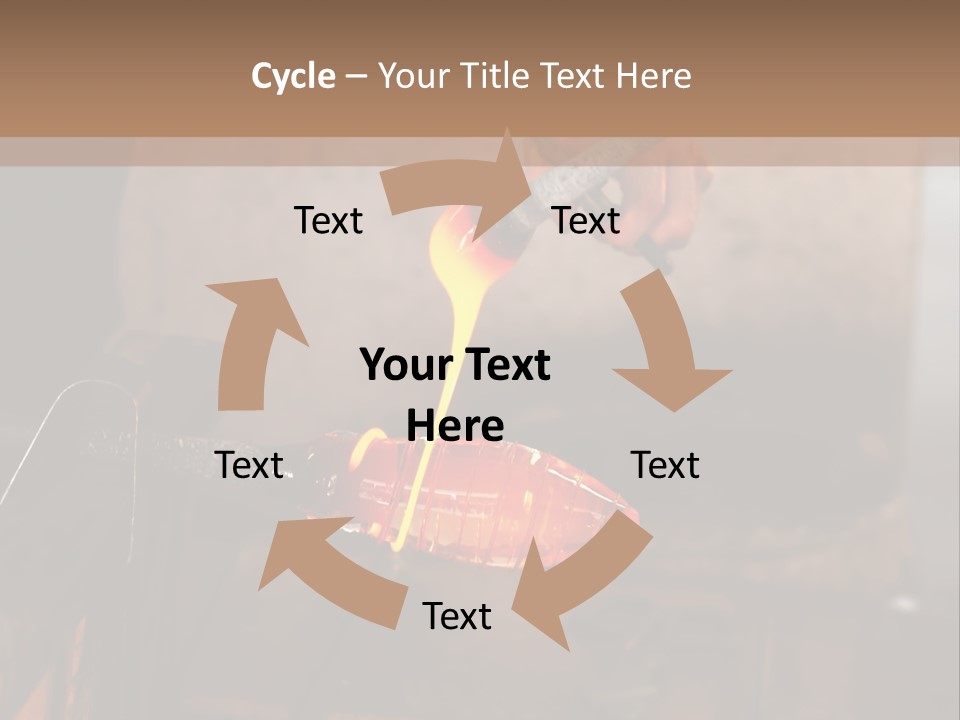 Glass Blower Forming A Piece Of Decorative Glass. (Murano, Italy) PowerPoint Template