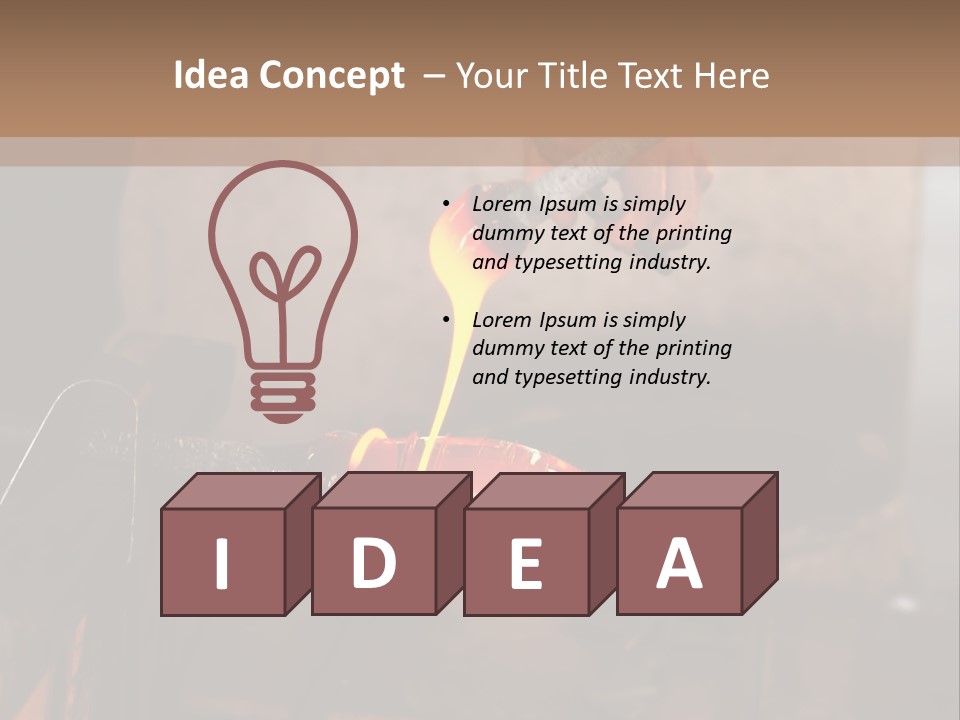 Glass Blower Forming A Piece Of Decorative Glass. (Murano, Italy) PowerPoint Template