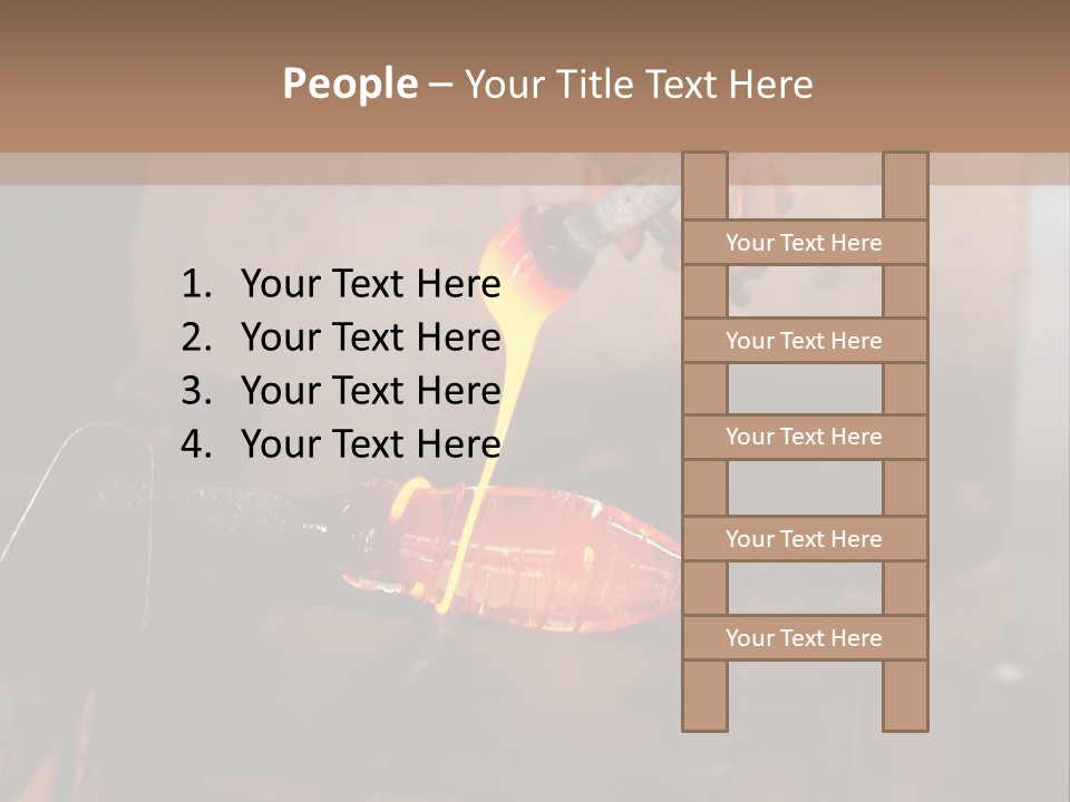 Glass Blower Forming A Piece Of Decorative Glass. (Murano, Italy) PowerPoint Template