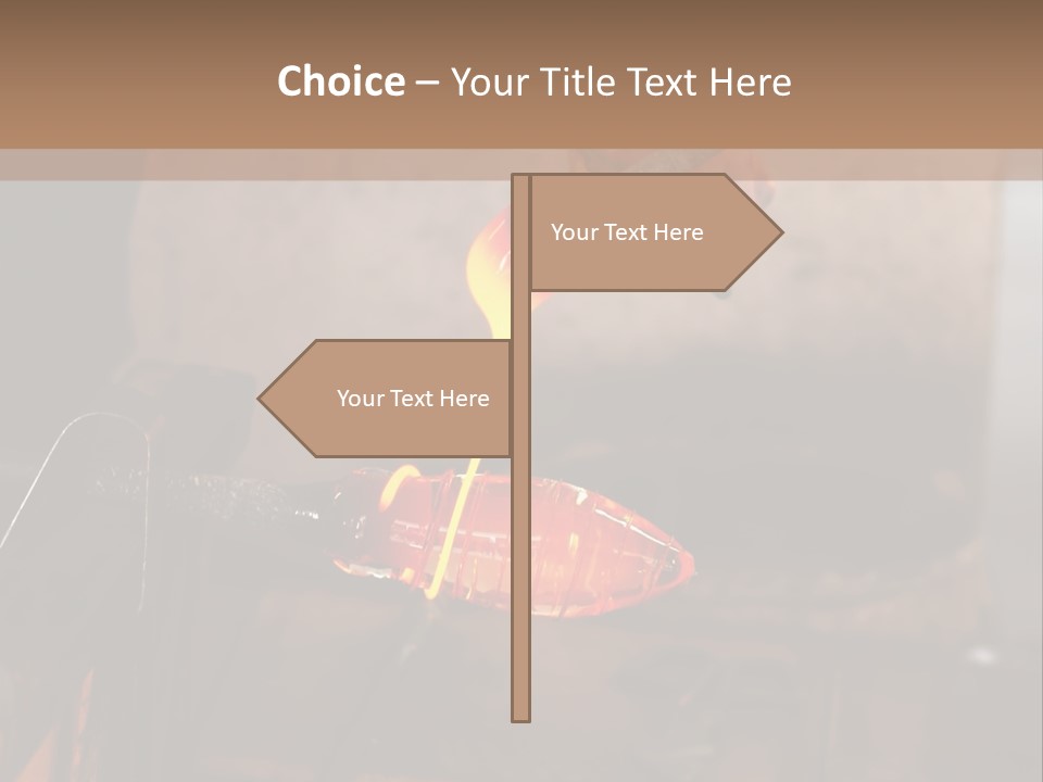 Glass Blower Forming A Piece Of Decorative Glass. (Murano, Italy) PowerPoint Template