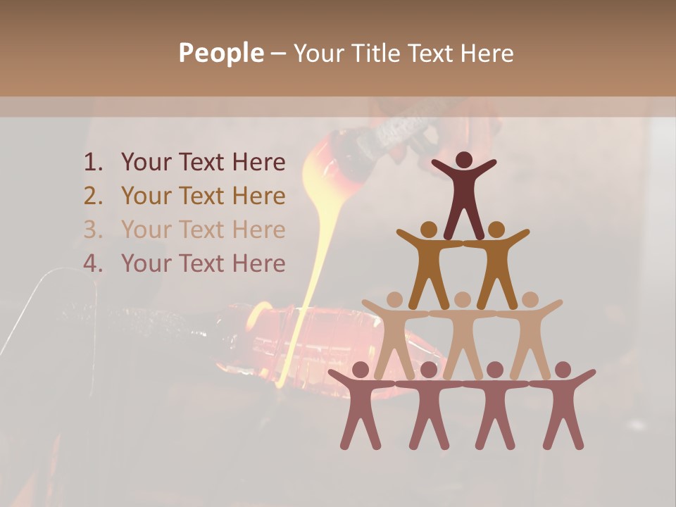 Glass Blower Forming A Piece Of Decorative Glass. (Murano, Italy) PowerPoint Template