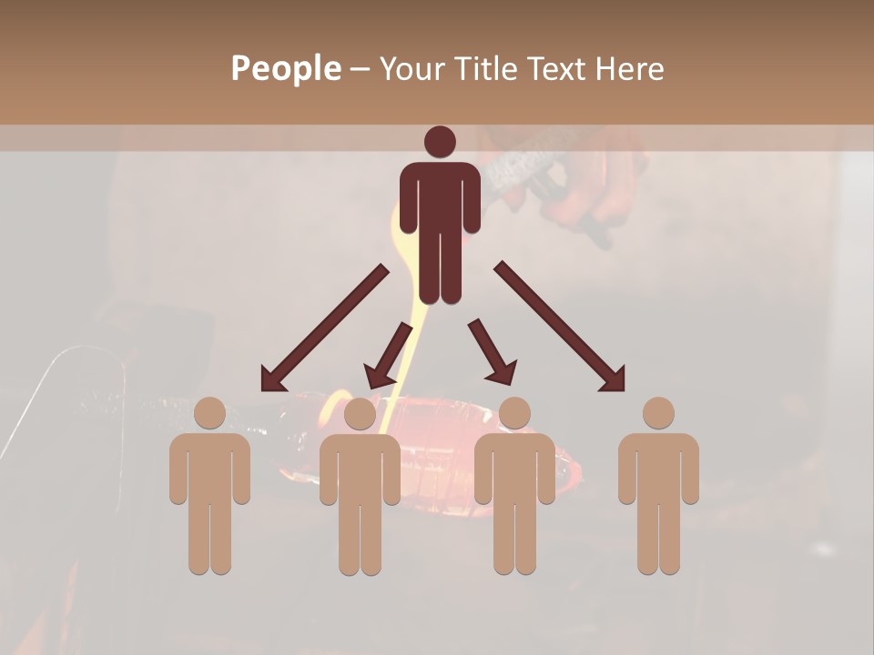 Glass Blower Forming A Piece Of Decorative Glass. (Murano, Italy) PowerPoint Template