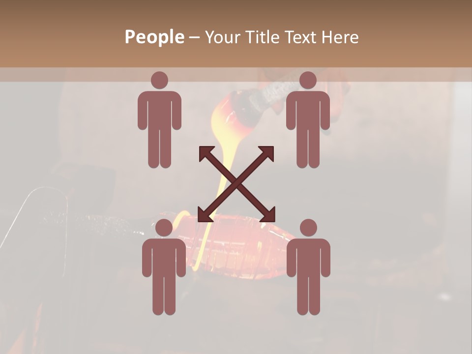 Glass Blower Forming A Piece Of Decorative Glass. (Murano, Italy) PowerPoint Template