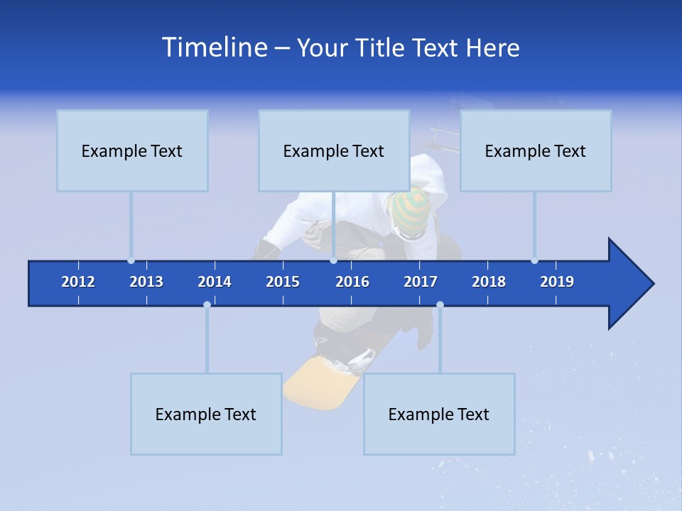 Filming With A Steady Cam Mounted On The Front Of A Helicopter Of A Snowboarder Jumping PowerPoint Template