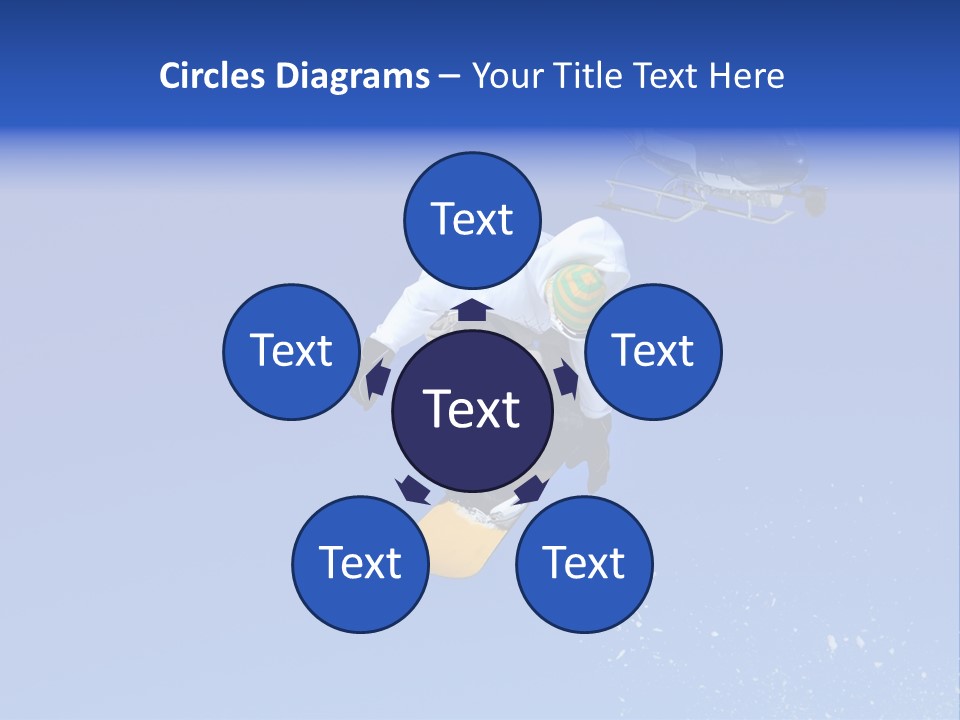 Filming With A Steady Cam Mounted On The Front Of A Helicopter Of A Snowboarder Jumping PowerPoint Template