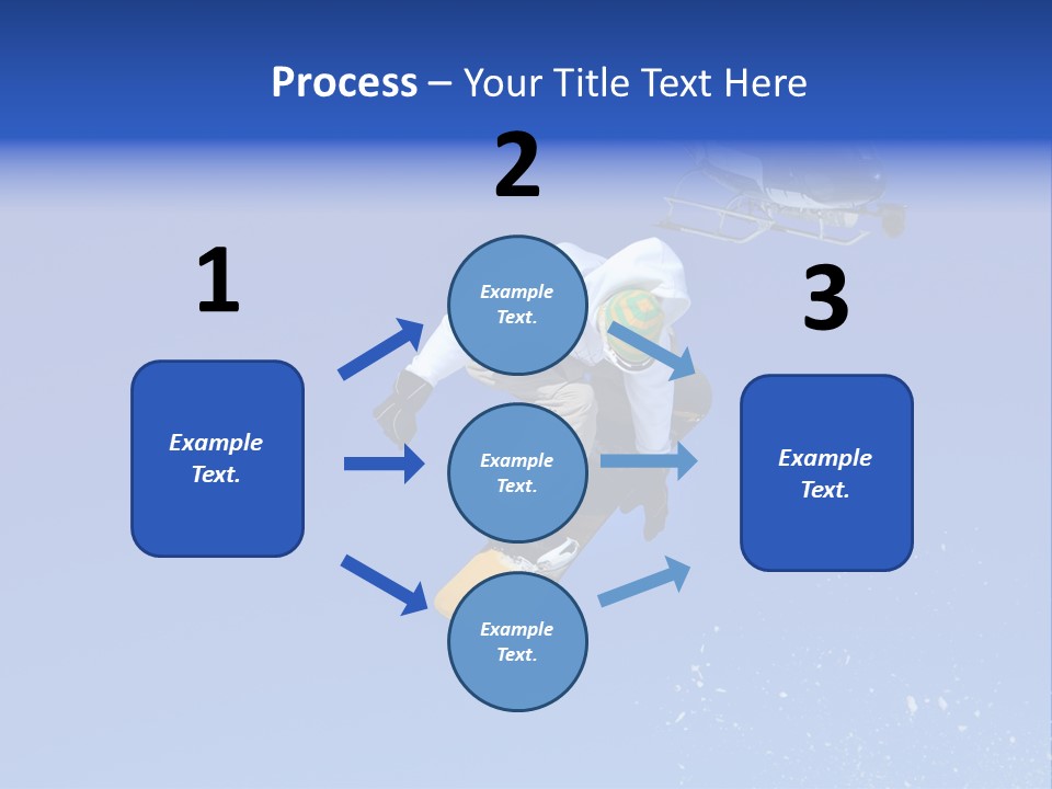 Filming With A Steady Cam Mounted On The Front Of A Helicopter Of A Snowboarder Jumping PowerPoint Template