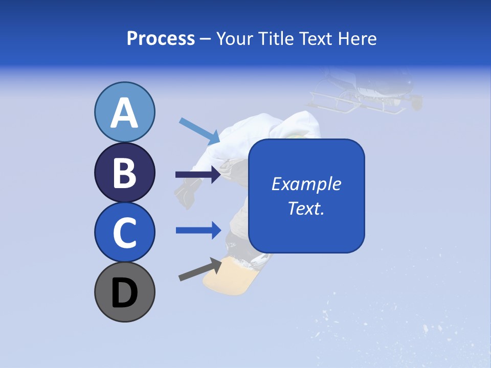 Filming With A Steady Cam Mounted On The Front Of A Helicopter Of A Snowboarder Jumping PowerPoint Template
