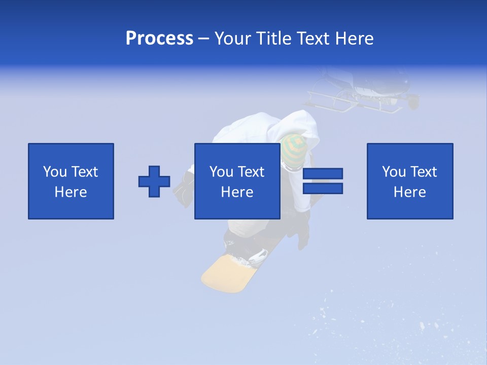 Filming With A Steady Cam Mounted On The Front Of A Helicopter Of A Snowboarder Jumping PowerPoint Template