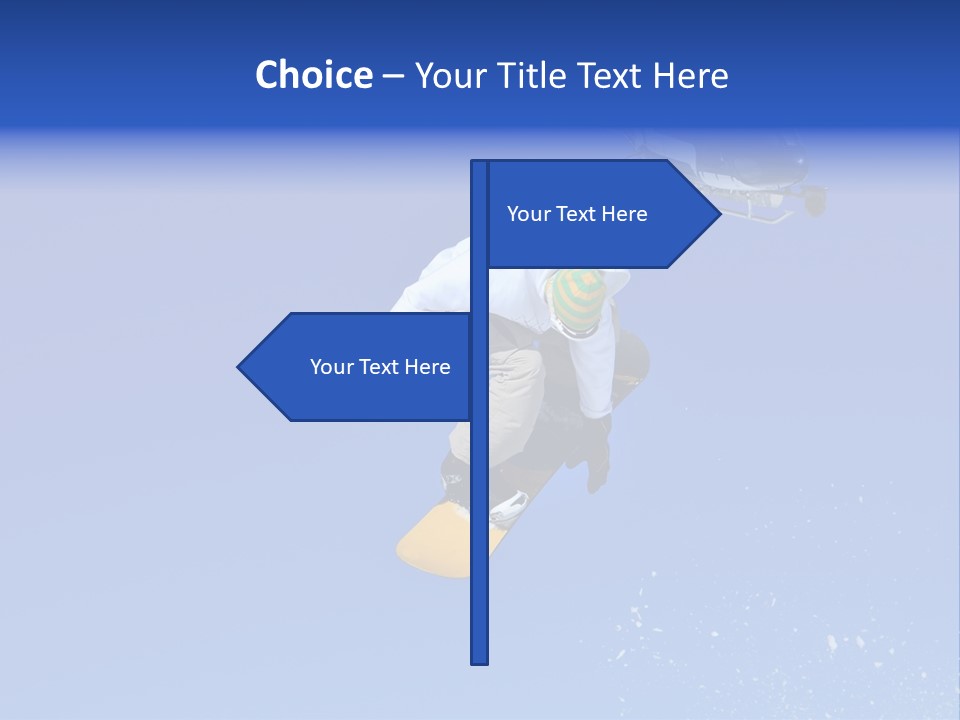 Filming With A Steady Cam Mounted On The Front Of A Helicopter Of A Snowboarder Jumping PowerPoint Template