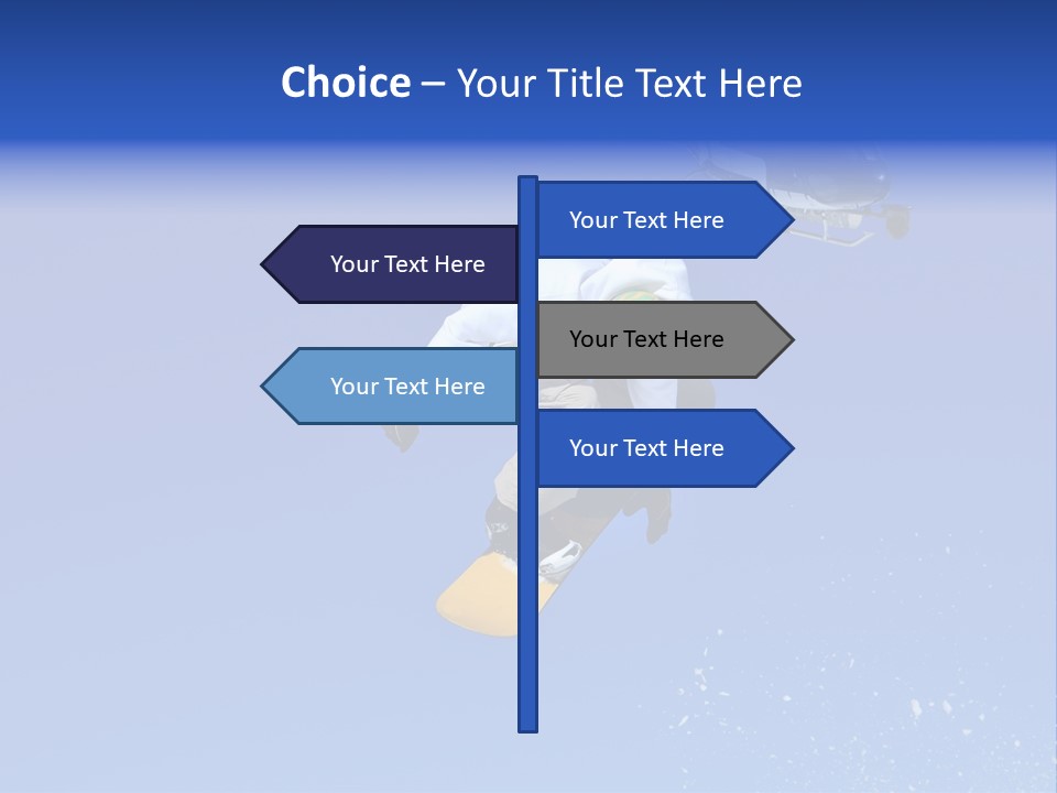 Filming With A Steady Cam Mounted On The Front Of A Helicopter Of A Snowboarder Jumping PowerPoint Template