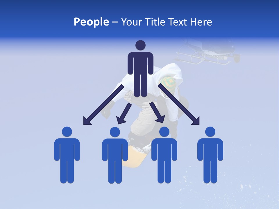 Filming With A Steady Cam Mounted On The Front Of A Helicopter Of A Snowboarder Jumping PowerPoint Template