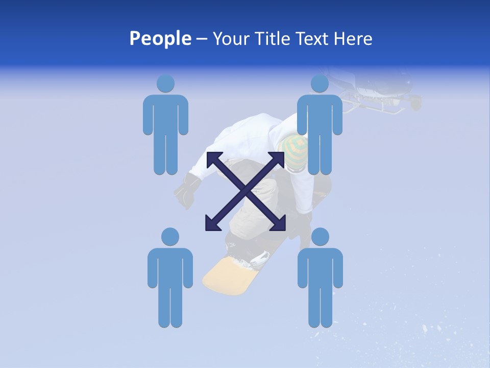 Filming With A Steady Cam Mounted On The Front Of A Helicopter Of A Snowboarder Jumping PowerPoint Template