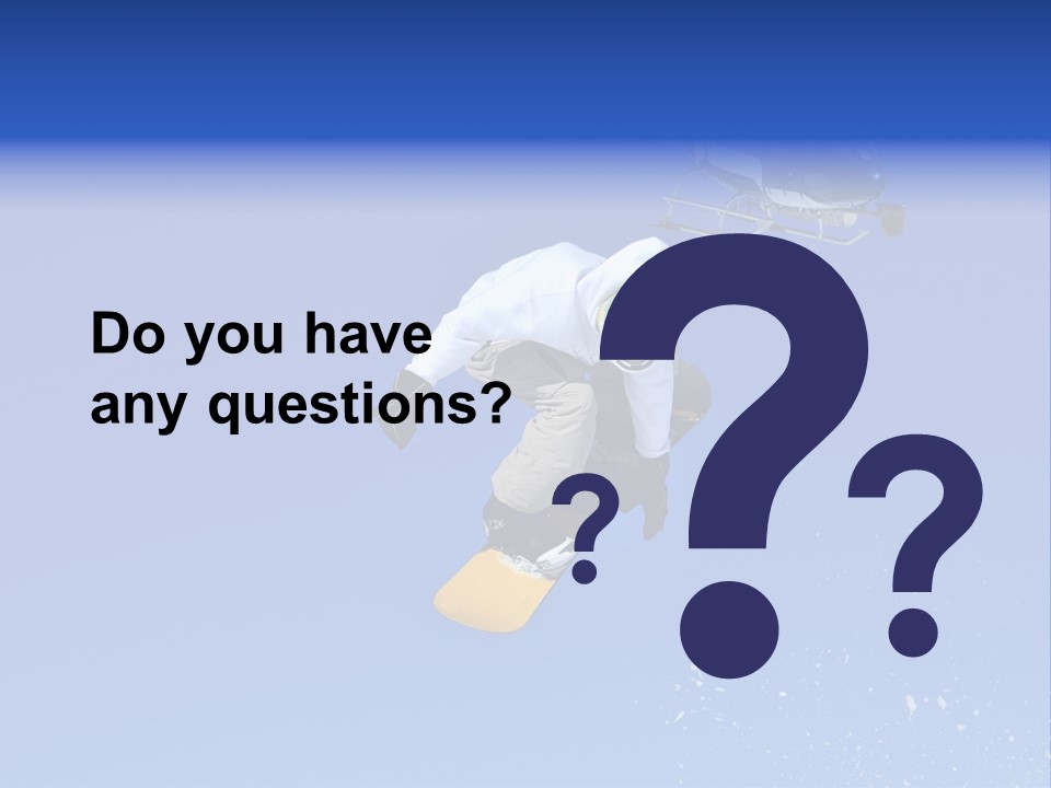 Filming With A Steady Cam Mounted On The Front Of A Helicopter Of A Snowboarder Jumping PowerPoint Template