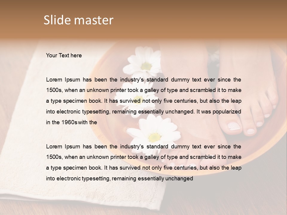 Relaxing Bath For Feet - Beauty Treatment PowerPoint Template