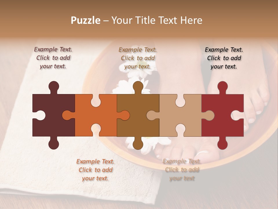 Relaxing Bath For Feet - Beauty Treatment PowerPoint Template