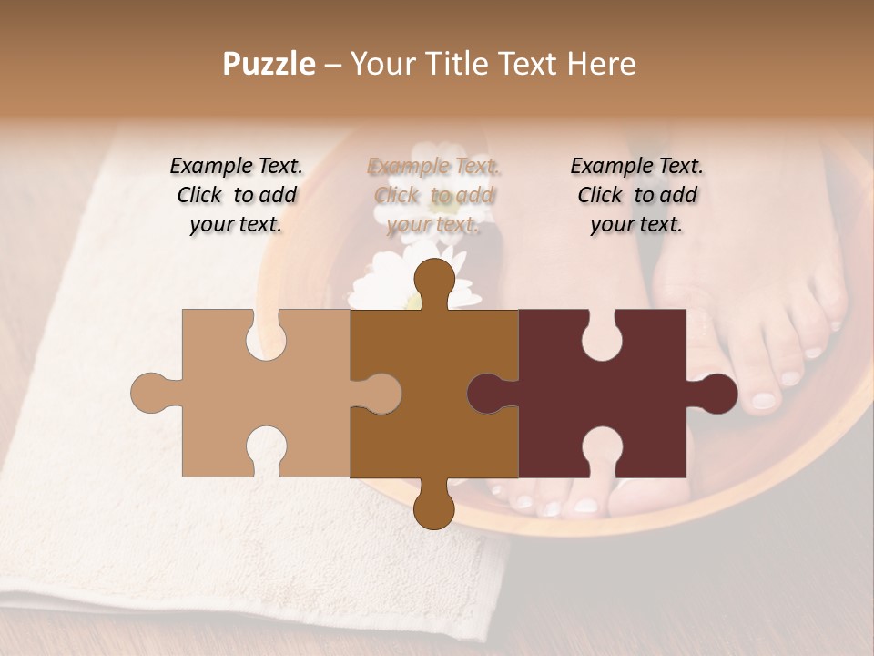 Relaxing Bath For Feet - Beauty Treatment PowerPoint Template