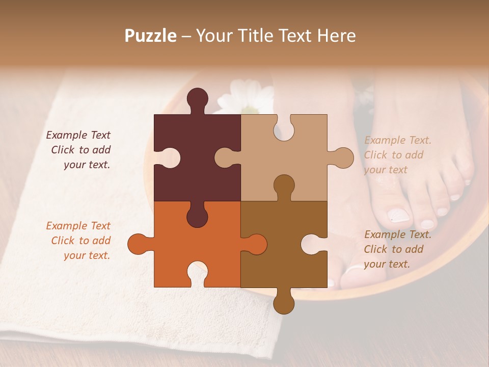 Relaxing Bath For Feet - Beauty Treatment PowerPoint Template