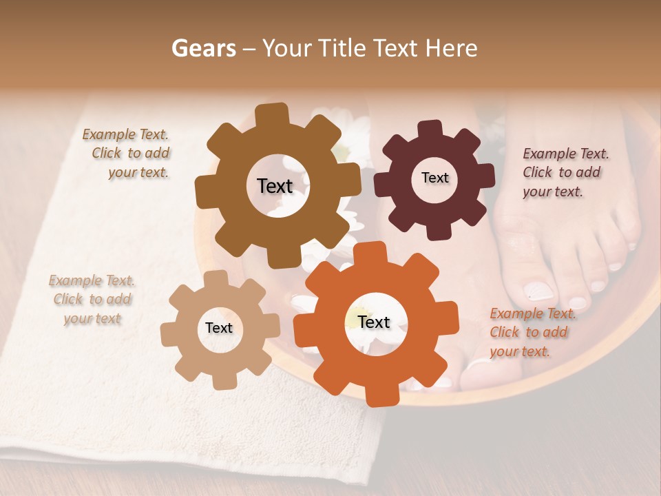 Relaxing Bath For Feet - Beauty Treatment PowerPoint Template