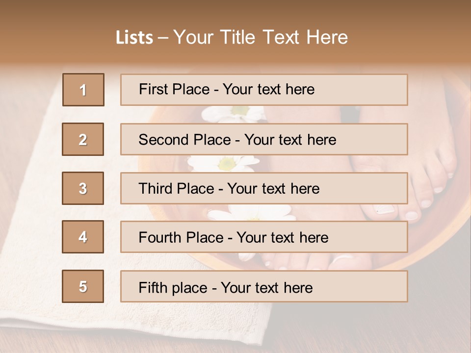 Relaxing Bath For Feet - Beauty Treatment PowerPoint Template