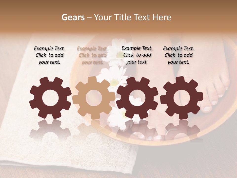 Relaxing Bath For Feet - Beauty Treatment PowerPoint Template