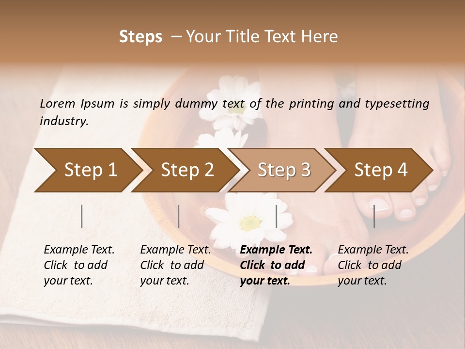 Relaxing Bath For Feet - Beauty Treatment PowerPoint Template