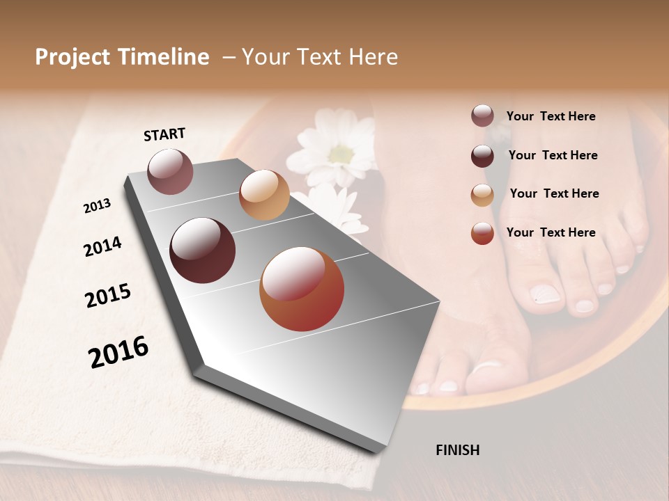 Relaxing Bath For Feet - Beauty Treatment PowerPoint Template