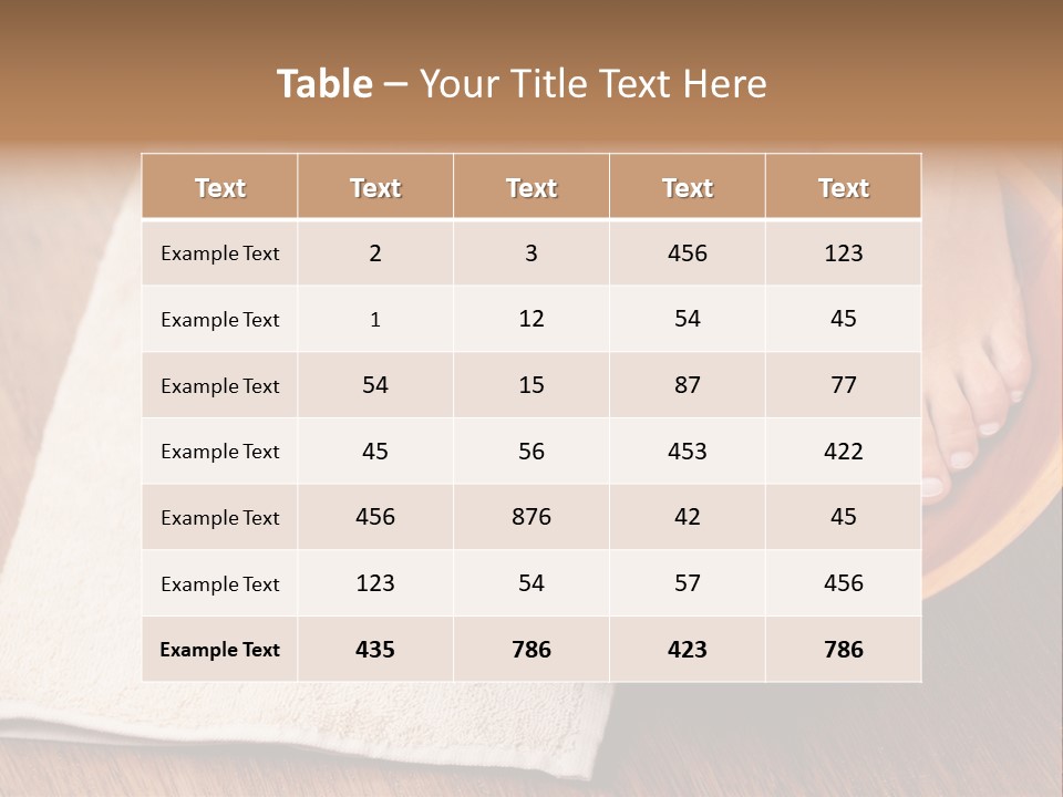 Relaxing Bath For Feet - Beauty Treatment PowerPoint Template