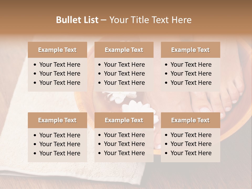 Relaxing Bath For Feet - Beauty Treatment PowerPoint Template