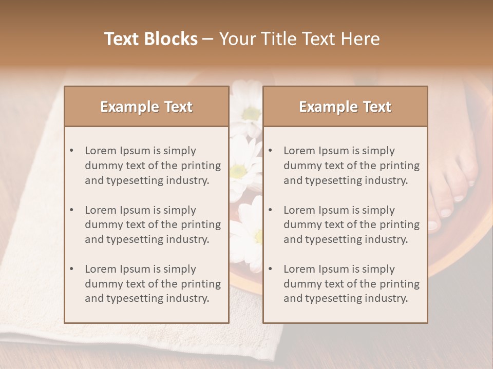 Relaxing Bath For Feet - Beauty Treatment PowerPoint Template