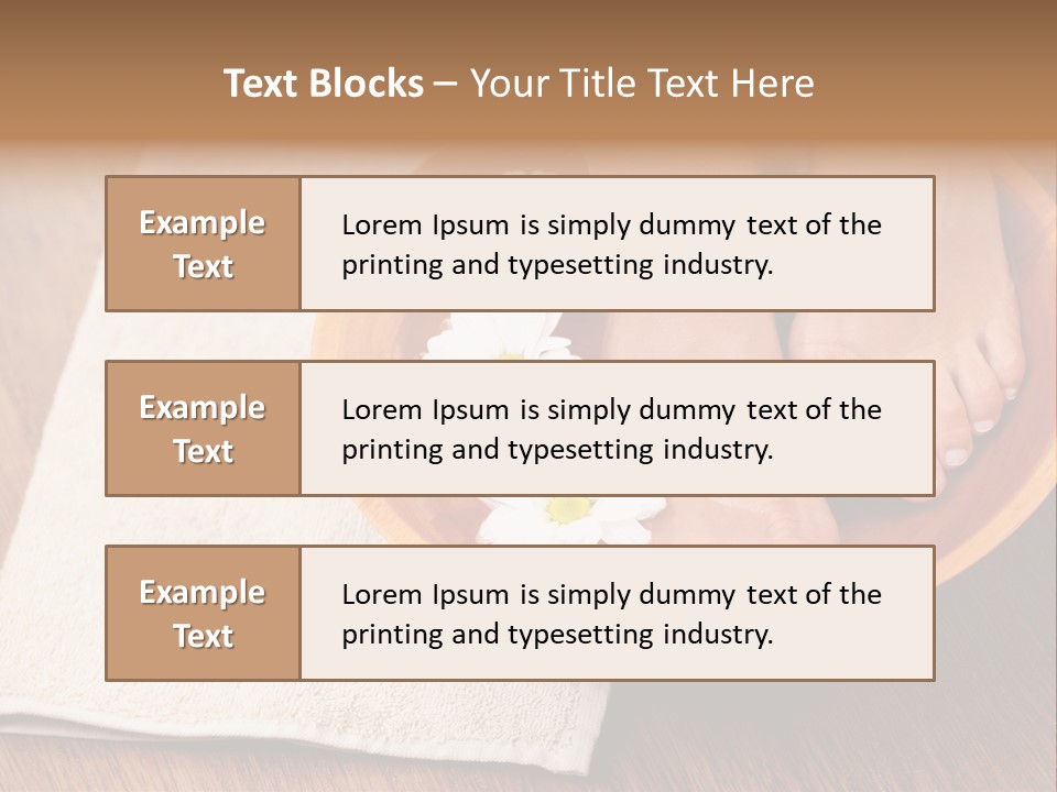 Relaxing Bath For Feet - Beauty Treatment PowerPoint Template