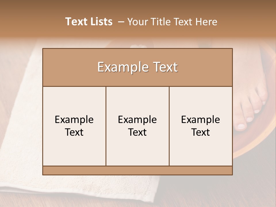 Relaxing Bath For Feet - Beauty Treatment PowerPoint Template