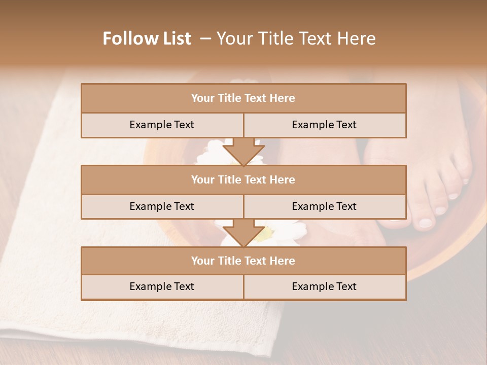 Relaxing Bath For Feet - Beauty Treatment PowerPoint Template