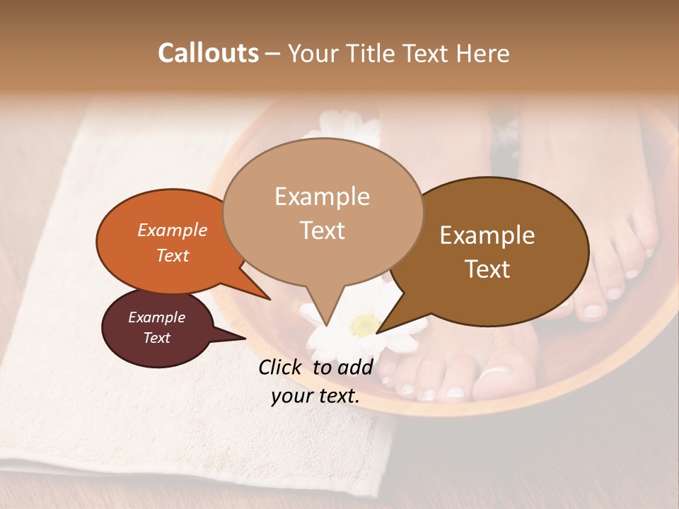 Relaxing Bath For Feet - Beauty Treatment PowerPoint Template