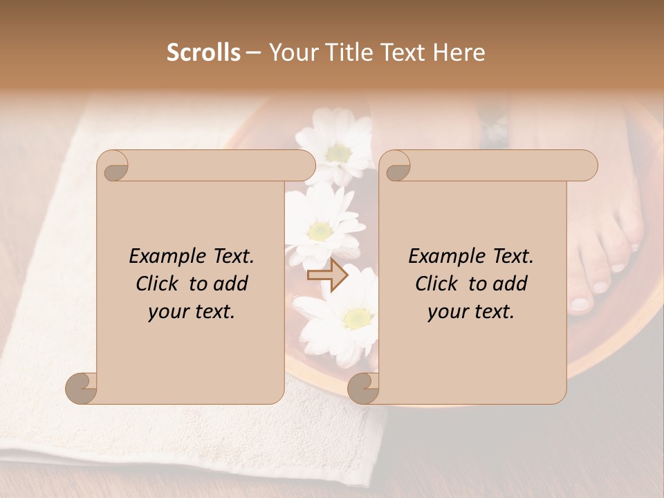 Relaxing Bath For Feet - Beauty Treatment PowerPoint Template