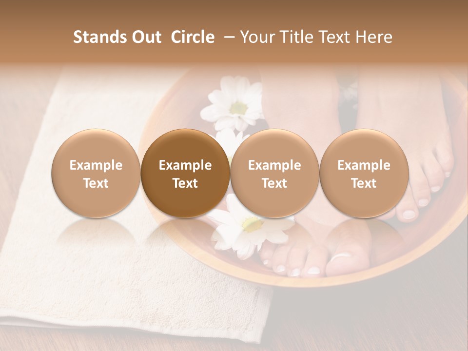 Relaxing Bath For Feet - Beauty Treatment PowerPoint Template