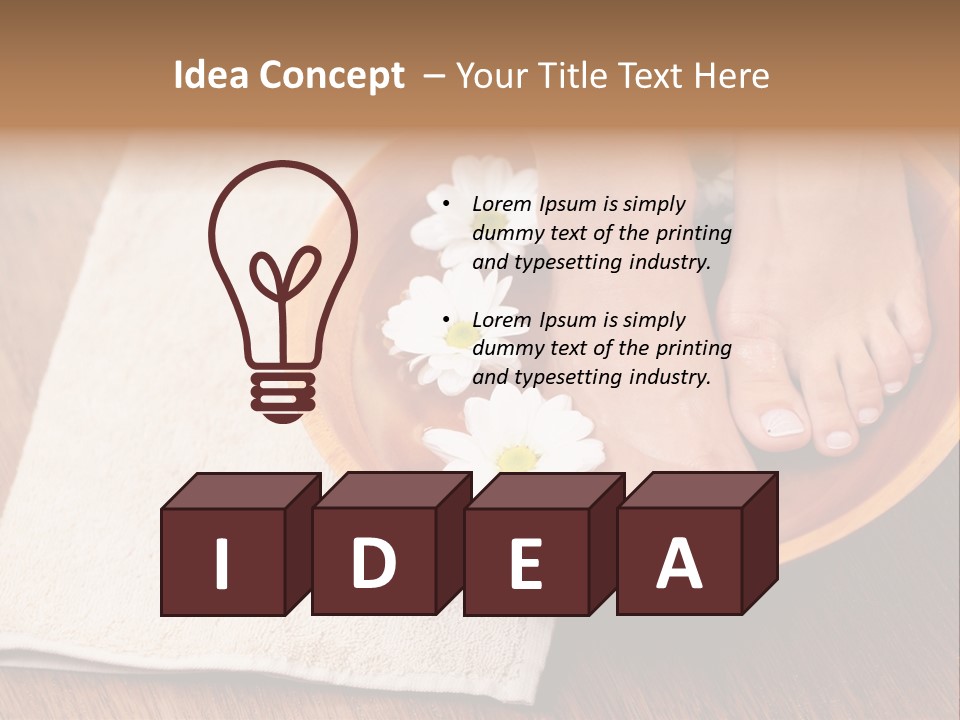 Relaxing Bath For Feet - Beauty Treatment PowerPoint Template