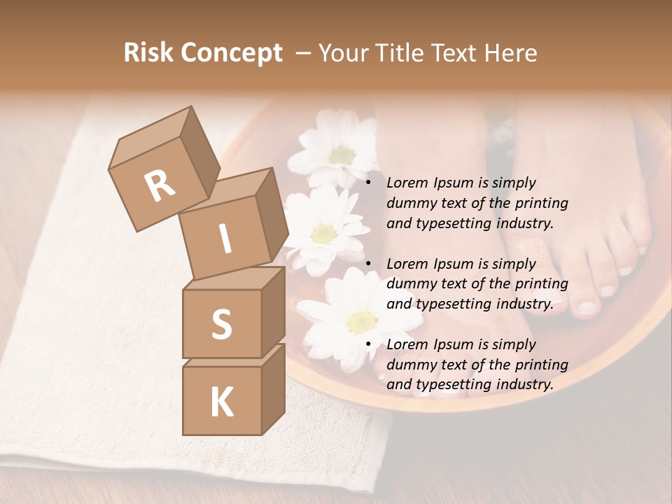 Relaxing Bath For Feet - Beauty Treatment PowerPoint Template