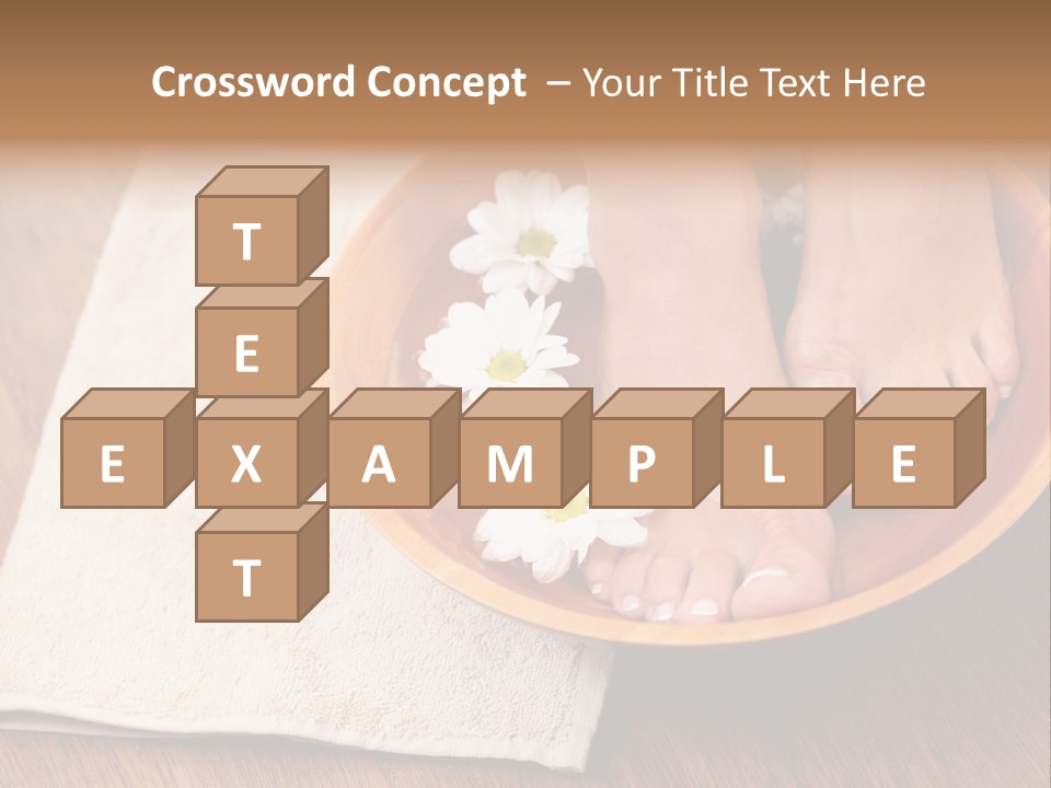 Relaxing Bath For Feet - Beauty Treatment PowerPoint Template