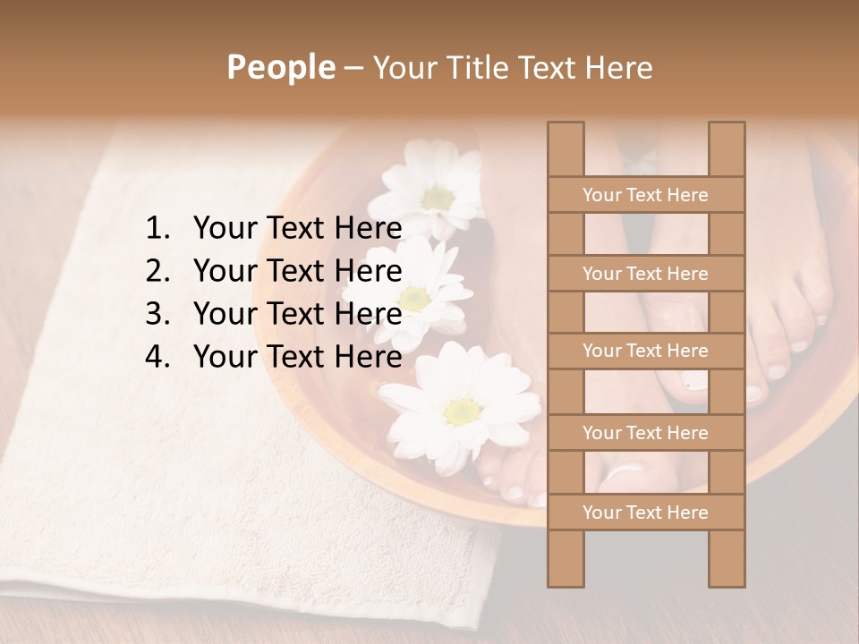 Relaxing Bath For Feet - Beauty Treatment PowerPoint Template
