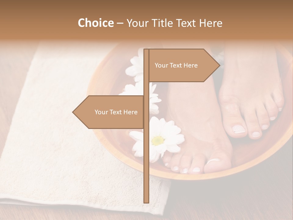 Relaxing Bath For Feet - Beauty Treatment PowerPoint Template