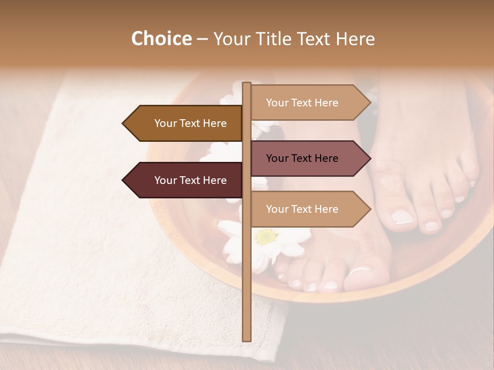 Relaxing Bath For Feet - Beauty Treatment PowerPoint Template