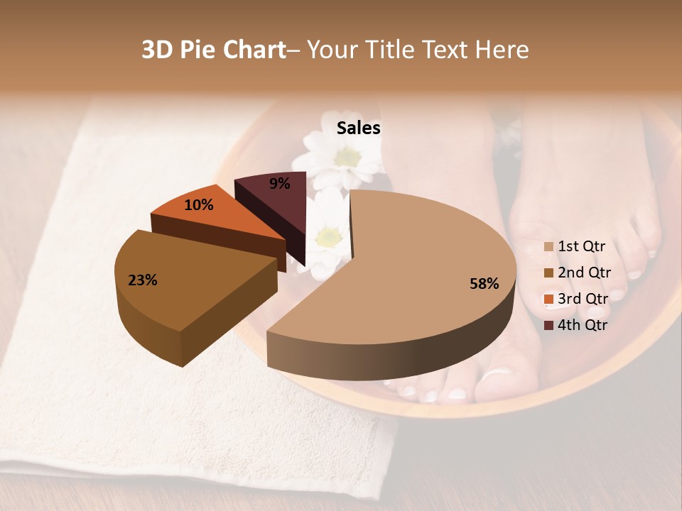 Relaxing Bath For Feet - Beauty Treatment PowerPoint Template