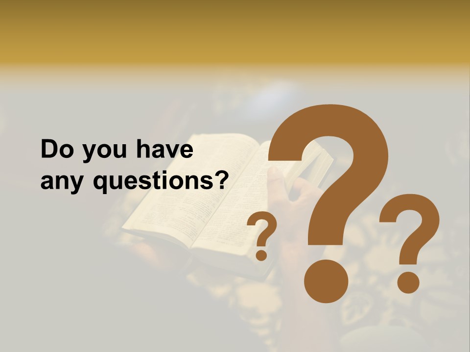 Reading The Bible PowerPoint Template