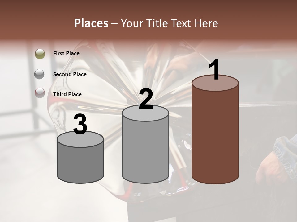 Glass Blower Forming A Piece Of Decorative Glass. (Murano, Italy) PowerPoint Template