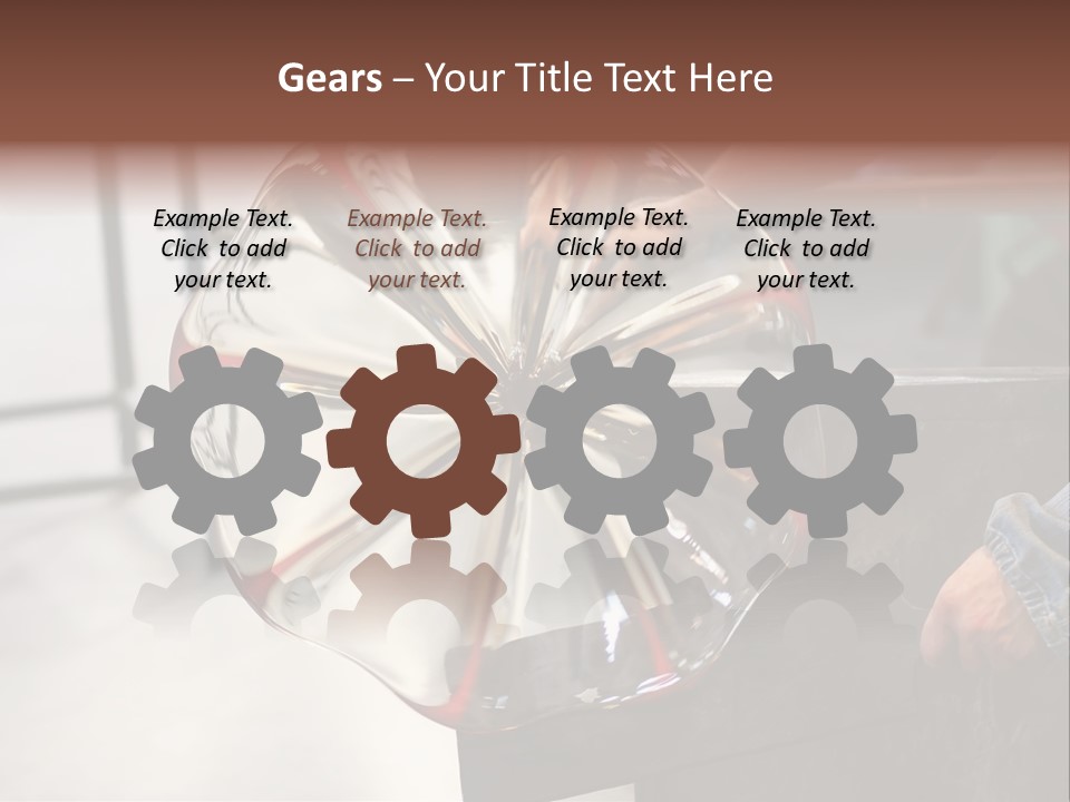 Glass Blower Forming A Piece Of Decorative Glass. (Murano, Italy) PowerPoint Template