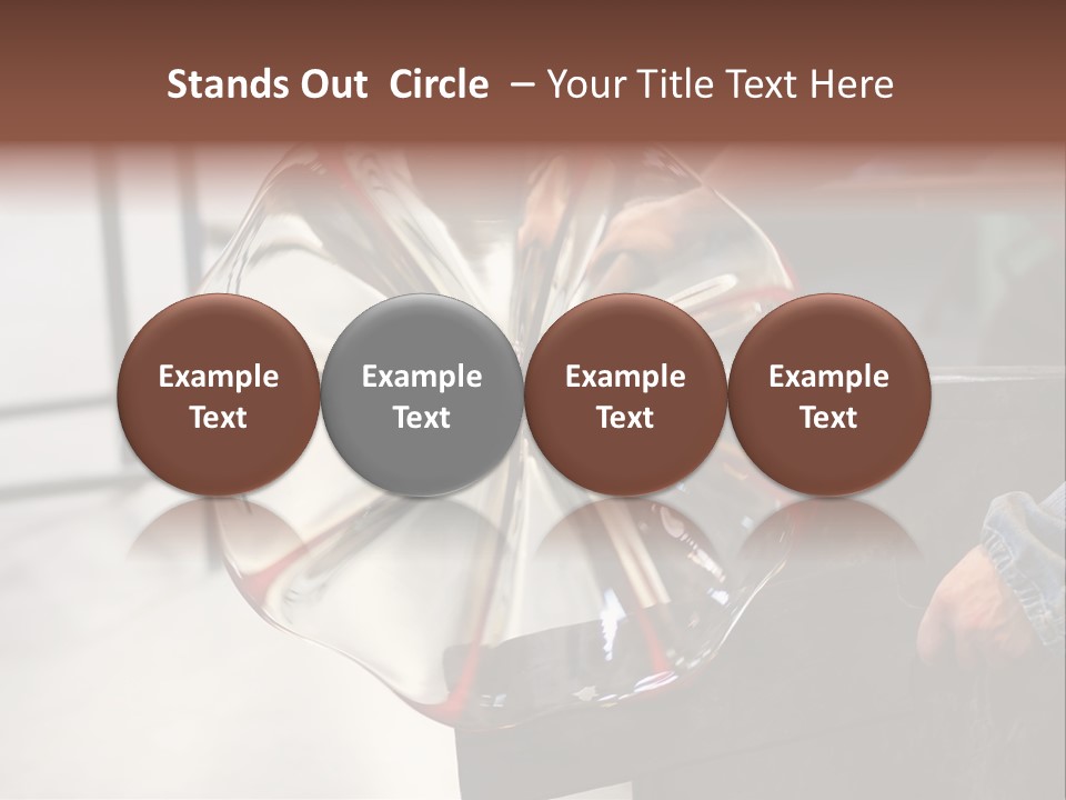 Glass Blower Forming A Piece Of Decorative Glass. (Murano, Italy) PowerPoint Template