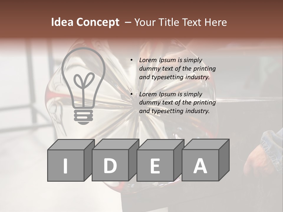 Glass Blower Forming A Piece Of Decorative Glass. (Murano, Italy) PowerPoint Template